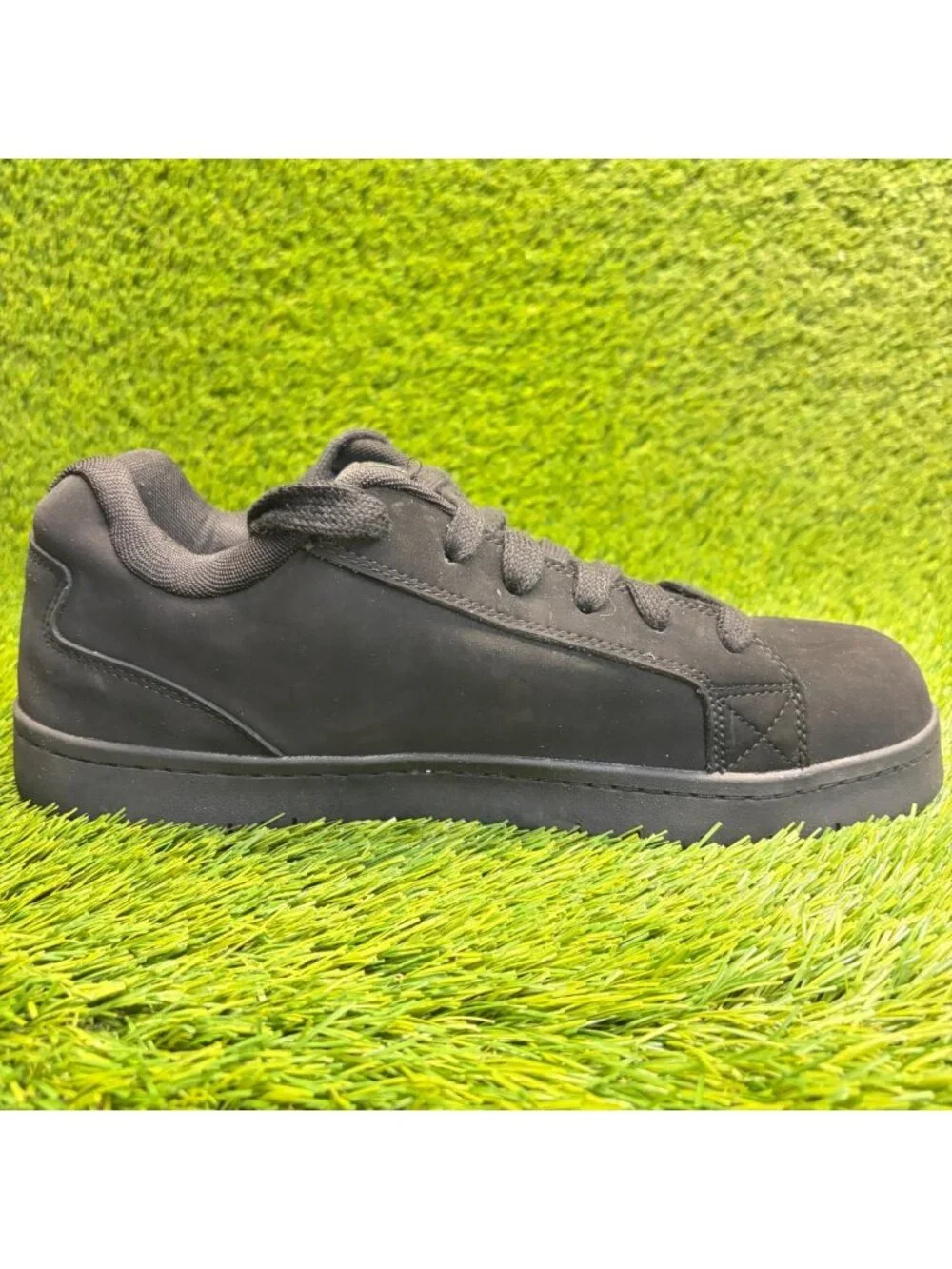 Volcom Stone Op Art Mens Size 11.5 Black Gray Composite Toe Safety Work Shoes